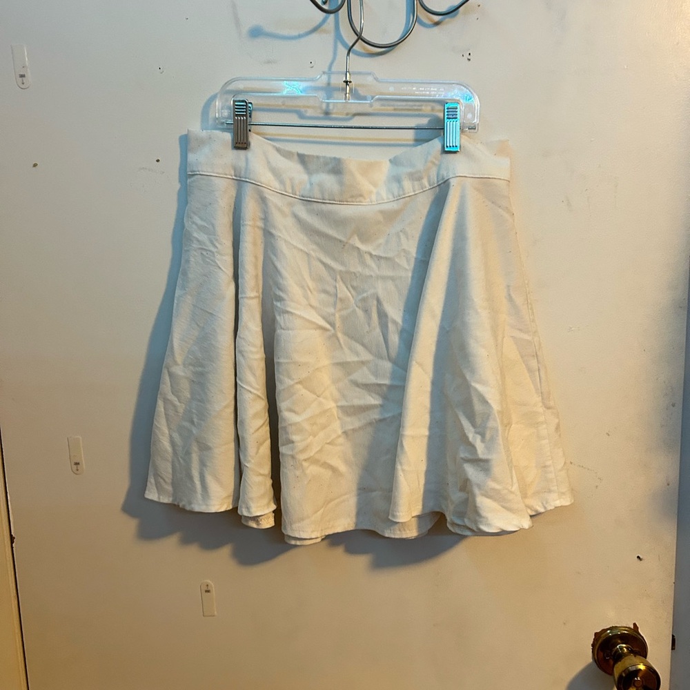 White skater skirt